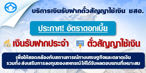 ประกาศอัตราดอกเบี้ย 2565